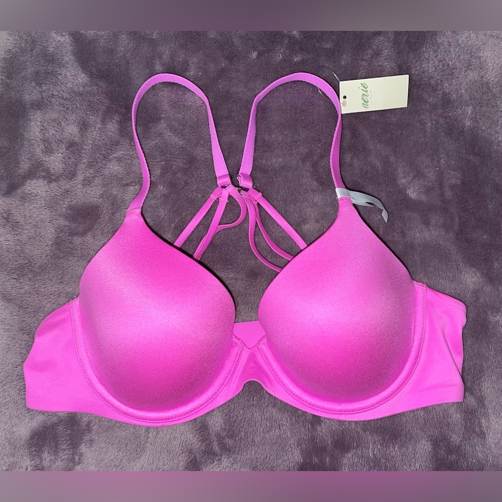 NWT - Aerie Fuschia Sunnie Full Coverage Strappy Bra - Size: 36B